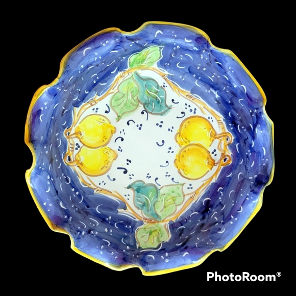 Authentic Italian Ruffle Ceramic Bowl - Picture 1 of 5